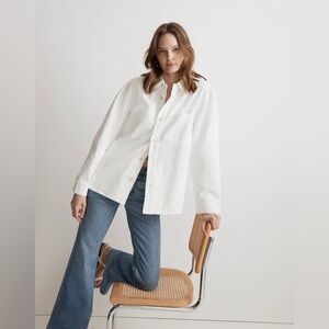 Madewell Denim Chore Jacket / Shacket Oversized Tile White Size XS